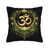 Luxury Golden Mandala Om Pillow Cover  Soft Cushion Cover Morden Pillow Case For Living Room Chair