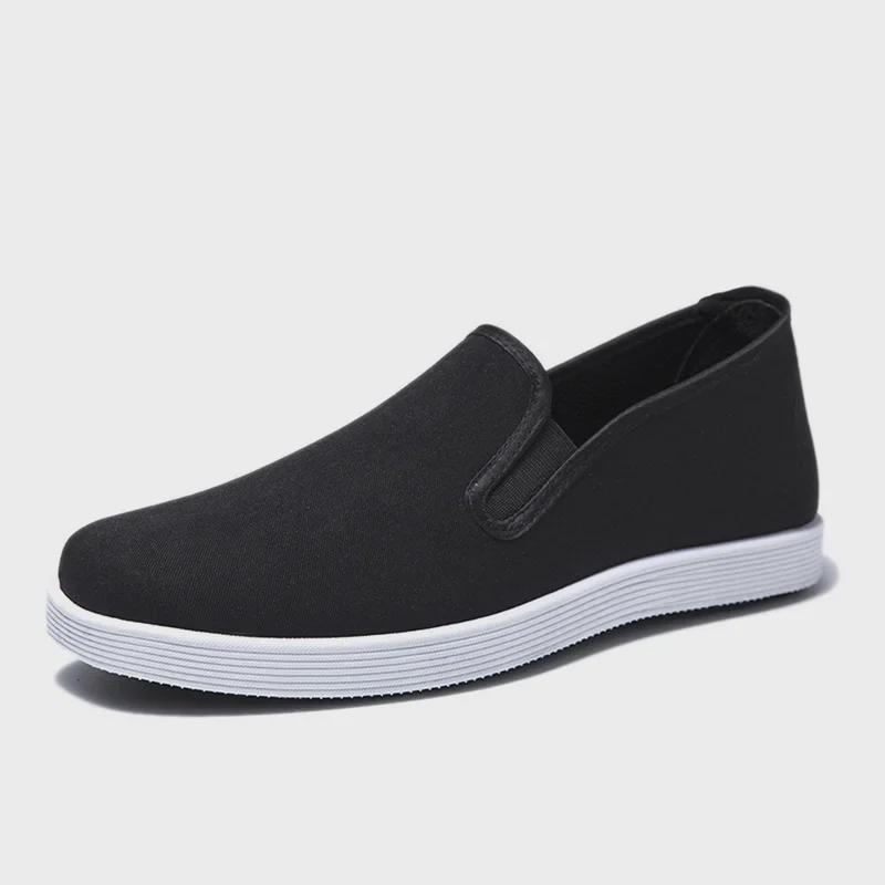 New Style Old Beijing Men's Cloth Shoes - Breathable, Thick Bottom, Casual Slip-On for Middle-Aged and Elderly