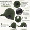 Thickened Fleece Ear Flap Baseball Cap Warm Winter Sports Hat Fashion Windproof Running Hat