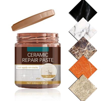 Pâte de Réparation Céramique Tube Kit de Réparation Carrelage Fissure Porcelaine Éclat Crème de Réparation Sol Adhésif Carrelage Époxy Haute Brillance
