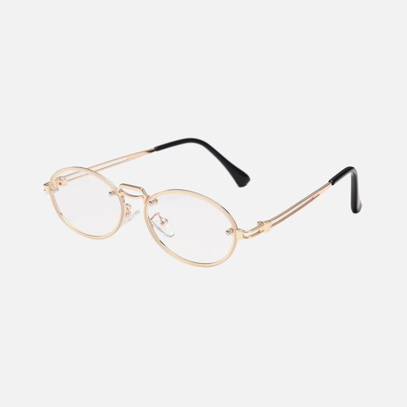

Classic Oval Small Frame Sunglasses Men Women Vintage Rimless Sun Glasses Brand Designer Retro Male Black Shades Oculos De Sol show as picture