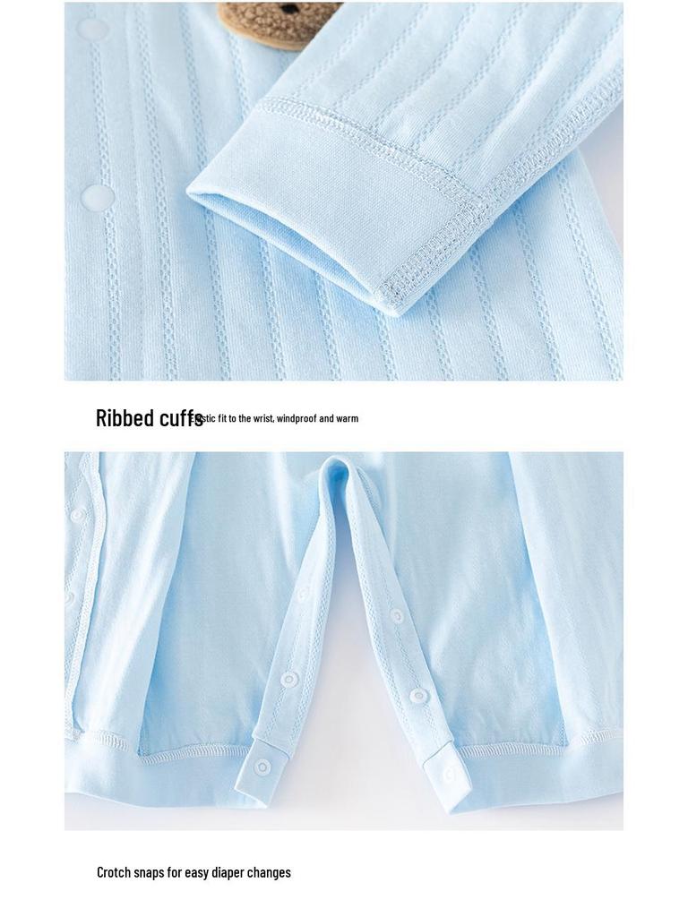 Baby Onesie Pure Cotton Four Seasons Style Boneless Romper Harem Pajamas Newborn Spring Autumn.