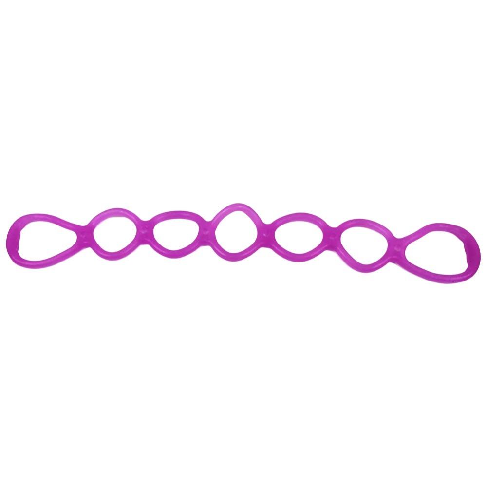 Flexible Yoga Stretch Band 7 Ring Silicone Elastic Stretcher Pull Up Assist Band  Gym Exercise
