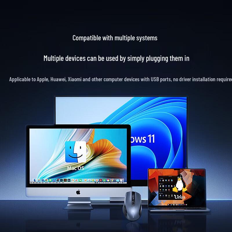 UGREEN Ergonomic 2.4G Wireless Silent Mouse