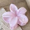 1pc Women 8cm/3.15 Inch Pink, White, Blue Flower Shaped Plastic Hair Clips, Cute Large Size, Lightweight, Fashion Versatile, Elegant, Minimalist Style