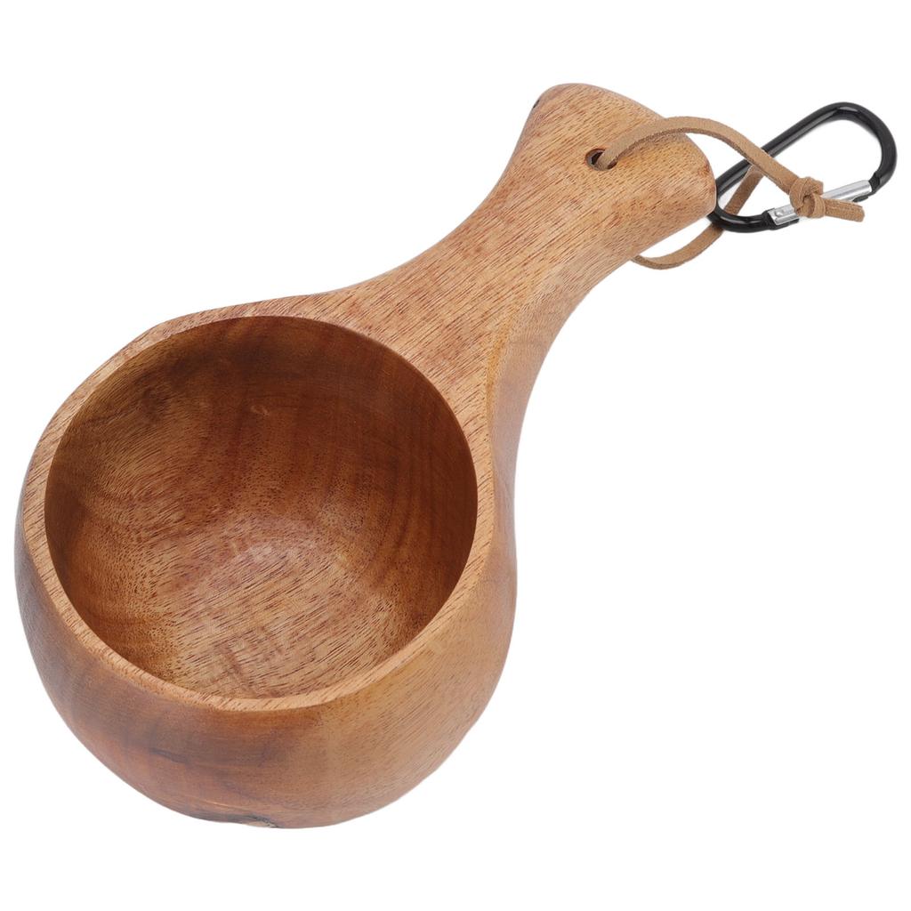 Nordischer Stil Holzbecher Outdoor Camping Wandern Trinkbecher Tragbar für Kaffee Tee Milch