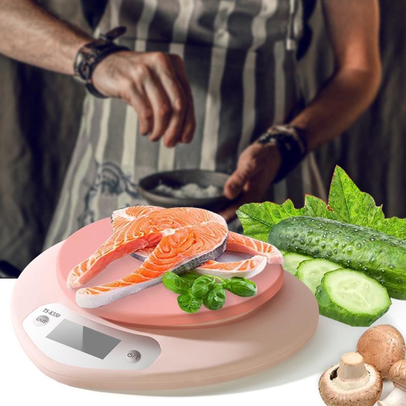 Wielofunkcyjna Kuchenna Waga do Pieczenia Różowa w Kształcie Serca Przenośna Wysokoprecyzyjna Waga Cyfrowa 5kg/1g 2kg/0.1g Elektroniczna Waga LCD