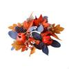 Candle Holder Autumn Fall Harvest Wreath with Pumpkins for Hosts, Thanksgiving, Mantel