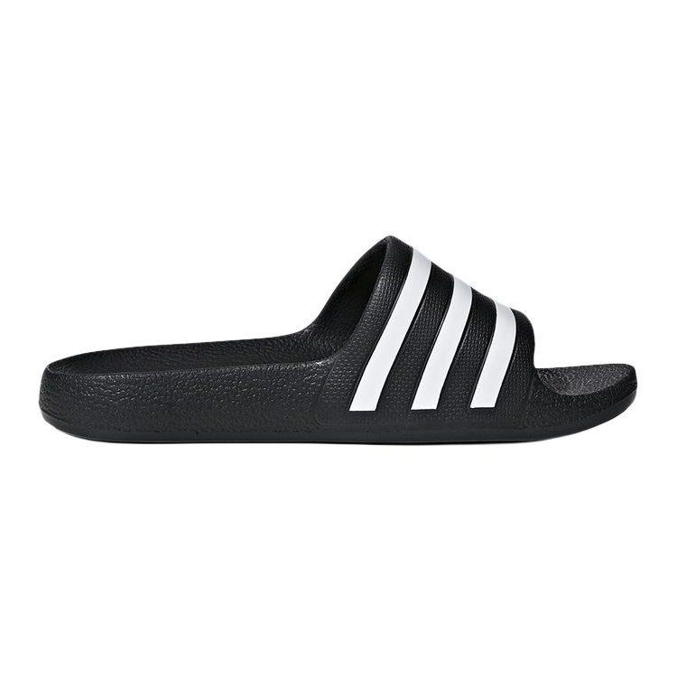 adidas Adilette Aqua Cushioning Quick Dry Kids' Outdoor Slippers Black White F35556