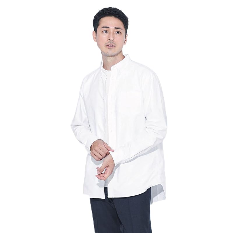 

[United Arrows green label Relaxing] WEB limited JUST fit button down Oxford long sleeve shirt 32116993291 0150 WHITE(01) M