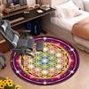 1Pc Tree of Life Circular Print Rug - home decoration Carpet For Living Room Bedroom Flooring Computer Chair Area Rug