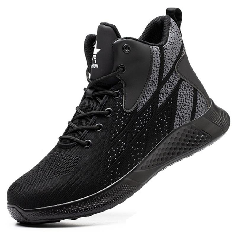 

Мужские рабочие ботинки Holfredterse High Top со стальным носком, противоударные, легкие, дышащие, распродажа -22 46