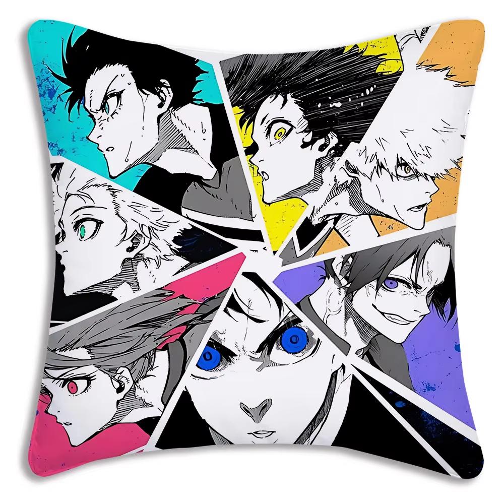 Anime Blue Lock Pillow Covers Cartoon Sofa Living Double-sided Printed Square Pillow Bedroom Room Decoration Pillowcase Gift