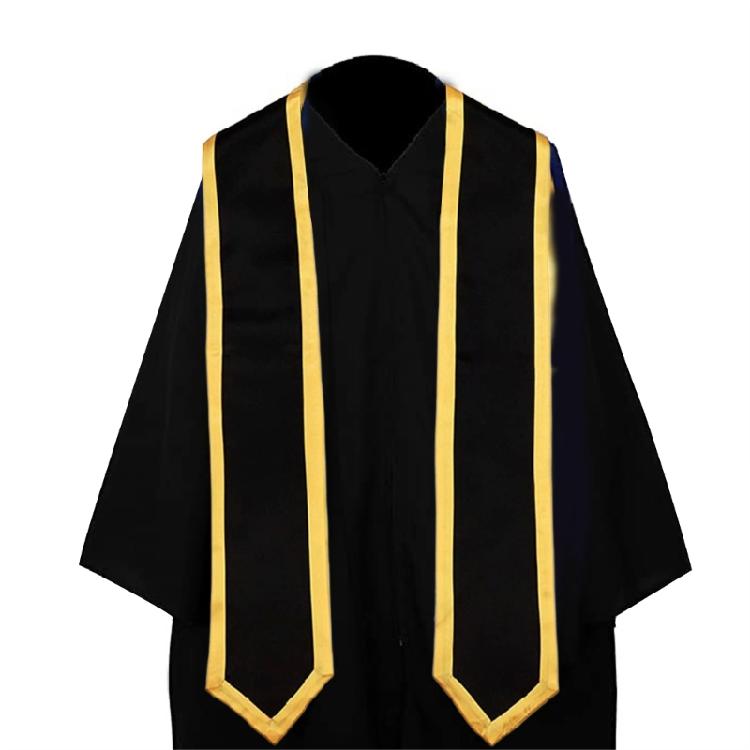 Estola de graduación de satén unisex para adultos. Estola de honor para graduación de estudiantes.