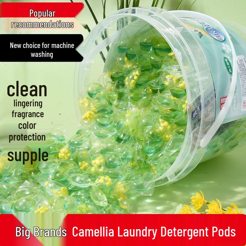 Camellia 5-in-1 Waschmittel-Pods: Langanhaltender Duft, Macht weich & schützt, Konzentriertes Waschmittel