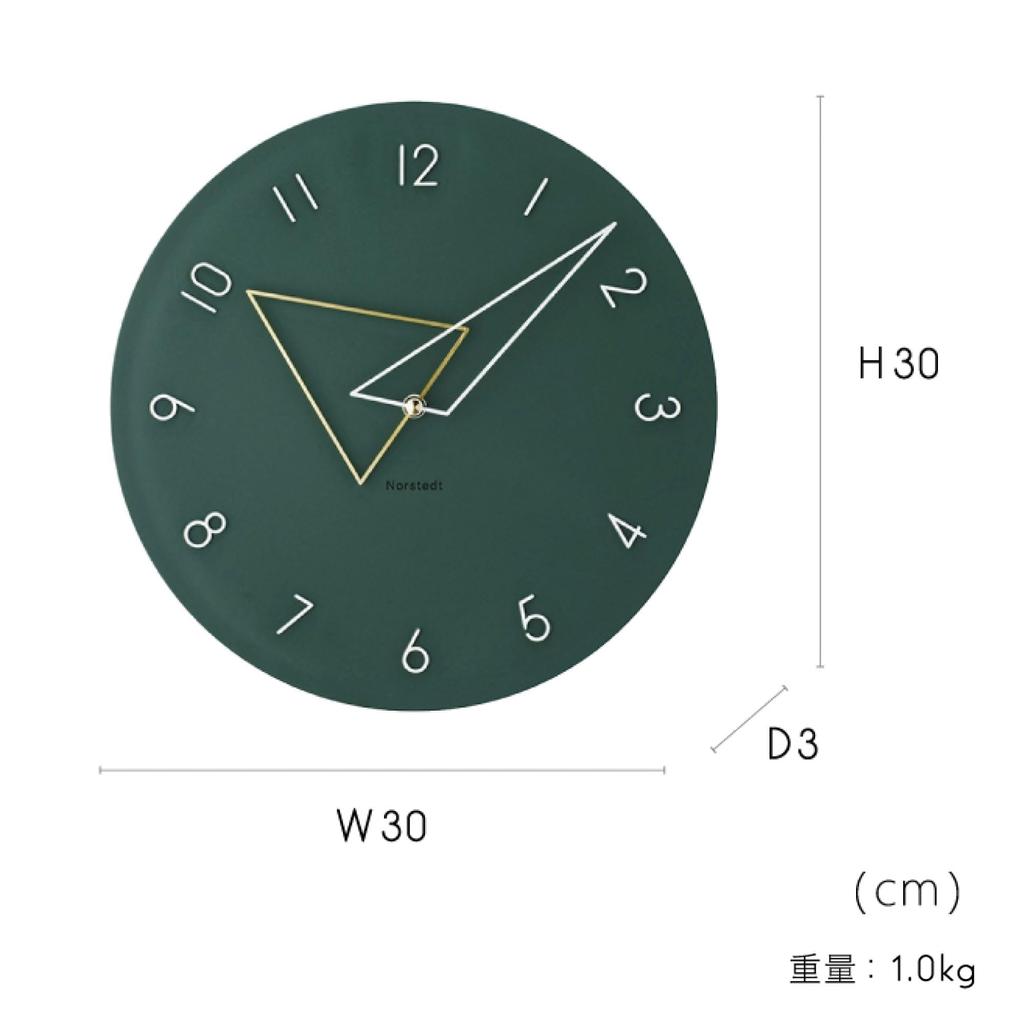 Interform Wall Clock Cormio Green Gold White Sweep Movement CL-4342GN