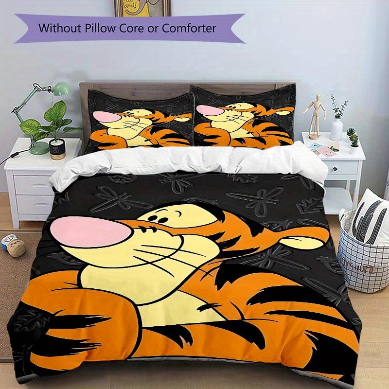 3pcs set Tigger1pc of quilt cover+2pcs of pillowcase, no core, print bedding, All Seasons Bedroom Setting046
