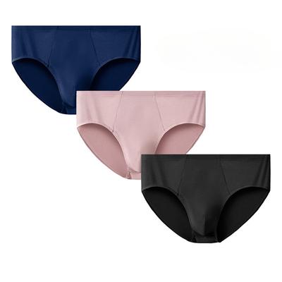3PCS Men's Loose High-Rise High-Elasticity Triangle Underwear Plus Size Breathable Shorts