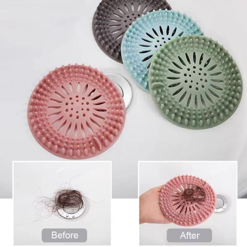 Easy Clean Hair Catcher Shower Drain Silicone Drain Covers Bath Stopper  Bathroom Accessory