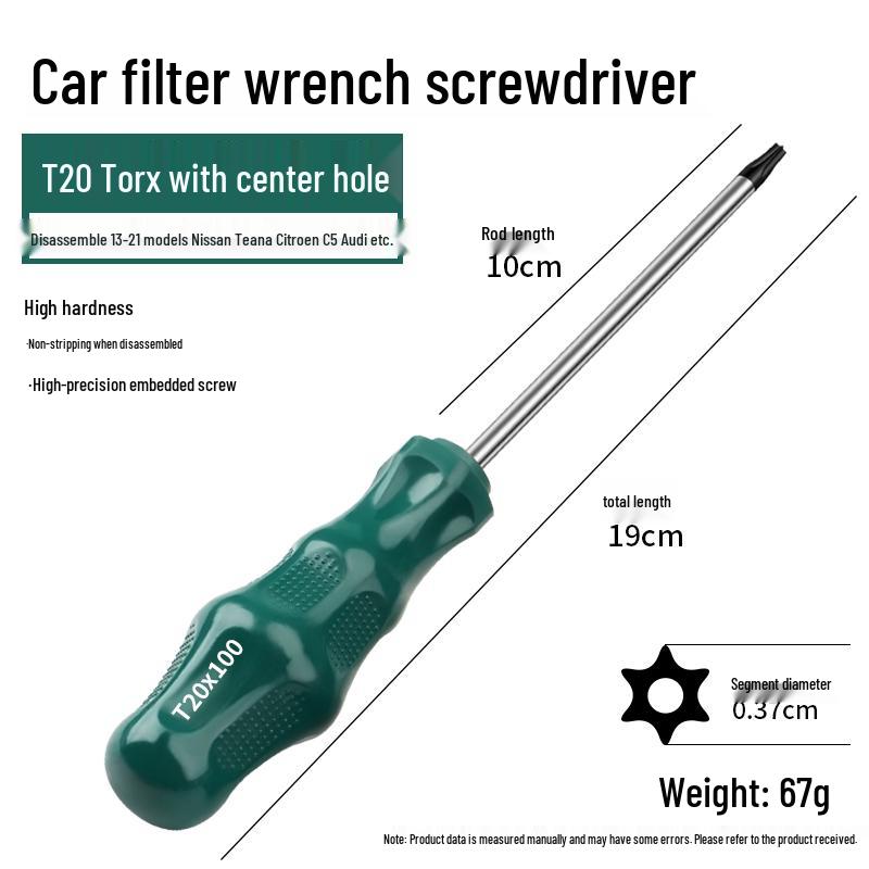 Torx T20/T25 & Phillips Screwdriver for Air Filter Replacement