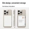 Universal Magnetic Phone Card Holder: Transparent Detachable Sleeve for Apple 17PM