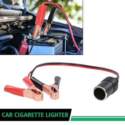 12V 24V Voiture Haute Puissance Batterie Pure avec Pince vers Allume-cigare Batterie Solide Bornes Femelles Prise Clip Allume-cigare Crocodile N6C6