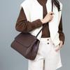 Versatile Women's Genuine Leather Crossbody Bag - Large Capacity, Popular Autumn/Winter Handbag