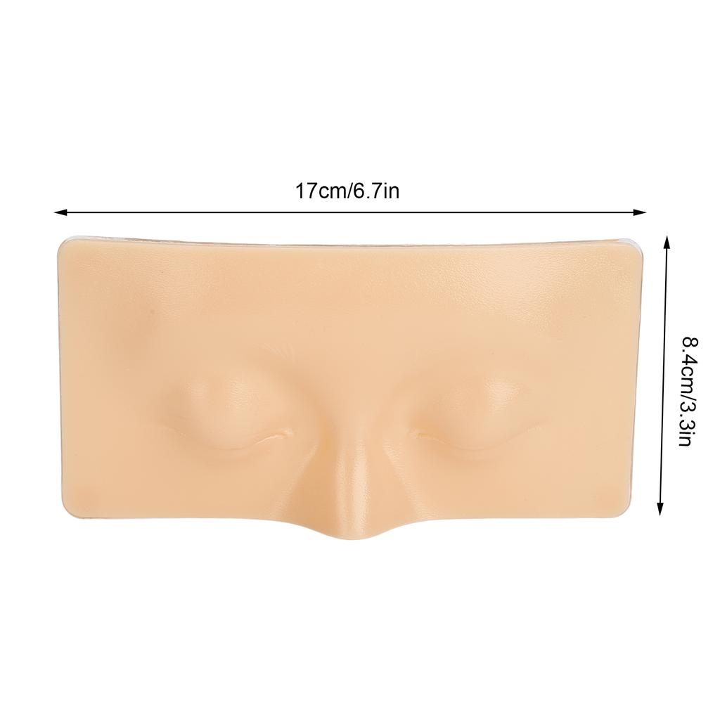 Makeup Practice Face 3D Silicone Face Eyes Makeup Mannequin Practice Board for Eye and Eyebrow White Skin