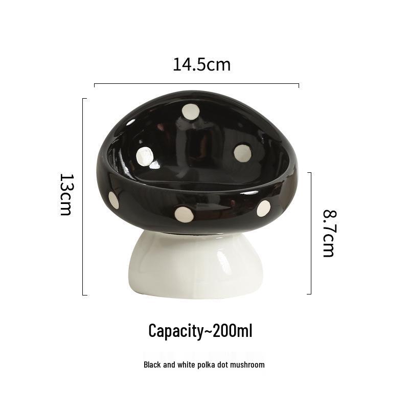 Ceramic Cat Bowl for Food & Water, Protects Cervical Vertebrae, Pet Feeding Basin for Cats & Dogs