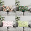 Home Decor Floral Pattern Rectangle Pillow Cover Suitable For Sofa Bedroom Car Pillow Cover Cushion Rectangular Back Cushion