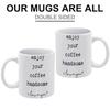 1pc 11oz Ceramic Mug with Double-Sided Humor Print, Funny Daily Drinkware for Office, Kitchen, Home, Suitable for Men, Women, Friends, Coworkers
