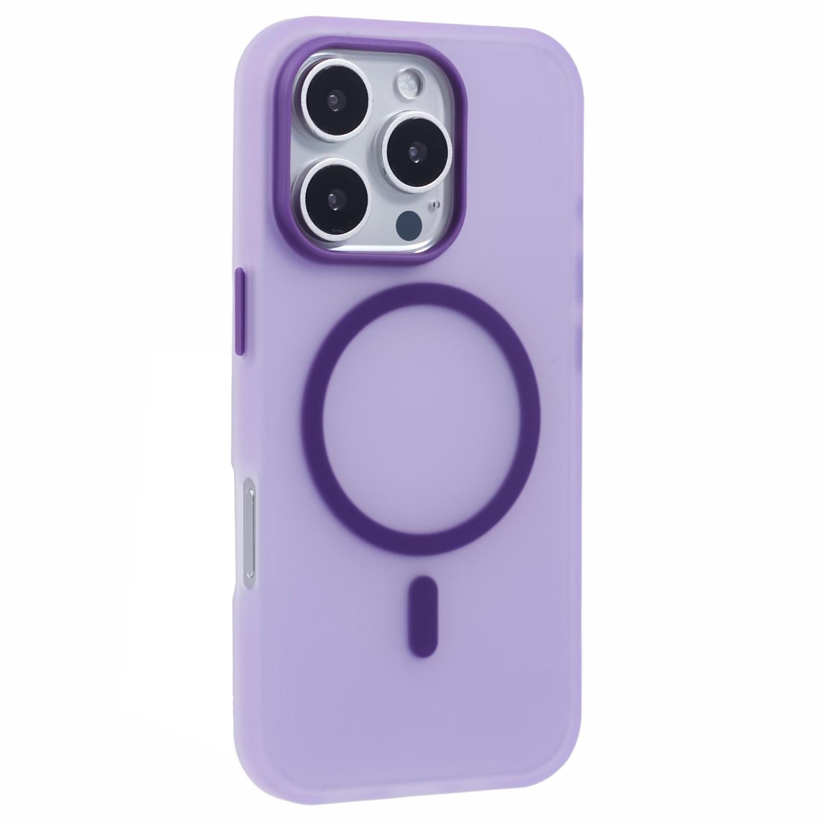

For iPhone 14 Pro Max Case Compatible with MagSafe Anti-Fingerprint Matte TPU Phone Cover Purple
