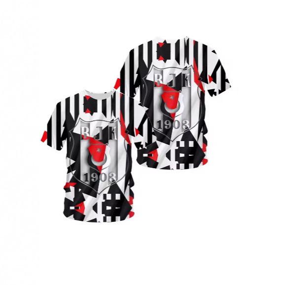 Turkey Besiktas Istanbul Football T-Shirt 3D Printed Summer Y2K Graphic T-Shirt Extra Large