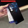 2DFlat Samsung phone case Glowing Blue Hexagon Geometric Phone Case Applicable to Galaxy S22 S23 S24 S25ULTRA S26 A12 A13 A14 A15 A16