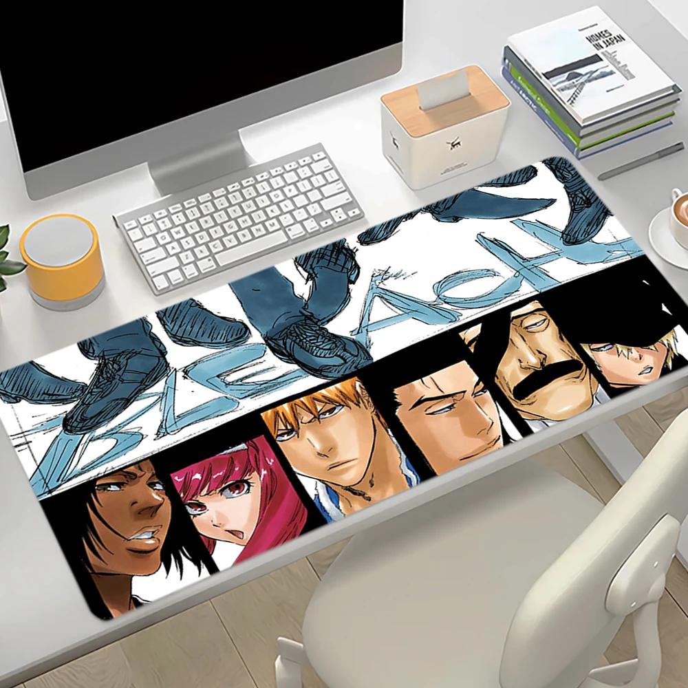 Anime Bleach Mouse Pad Large Black White Manga Mousepad Laptop Office Mouse Mats Rubber Table Pc Gaming HD Printing Non-Slip Mat