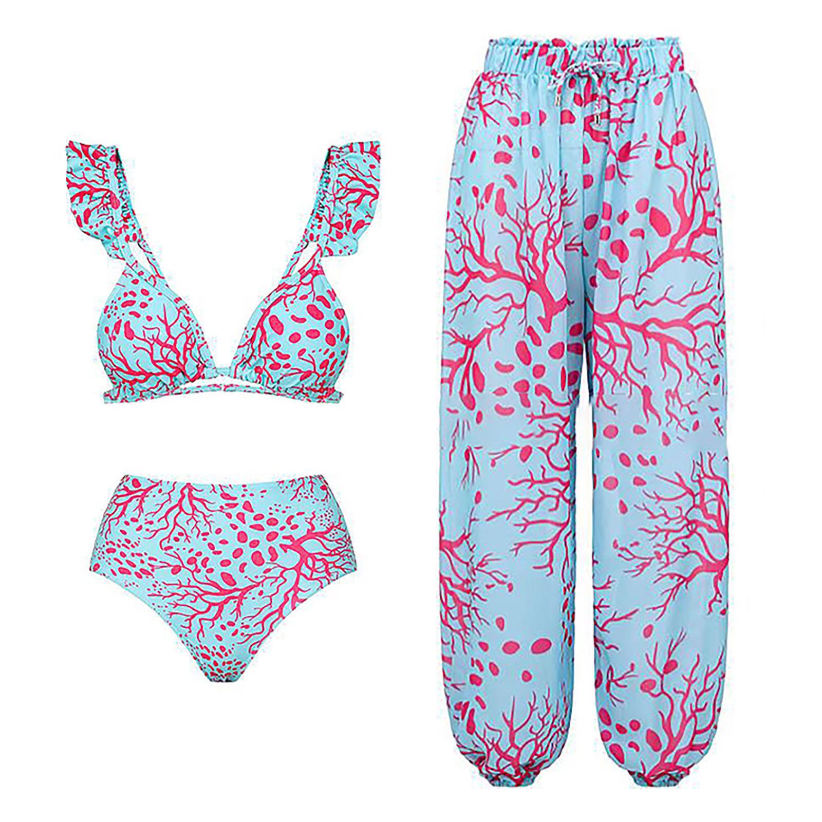 

(SU)Женская мода, сексуальный купальник с v-образным вырезом и бретельками, пляжная одежда с открытой спиной, брюки, монокини, бикини, купальник, купальник из 3 предметов