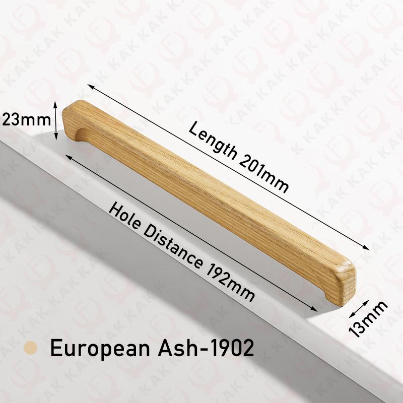 KAK Maniglie e Pomelli in Legno di Noce per Mobili da Cucina Maniglia in Frassino Europeo per Scarpiere Maniglie a Coppa Dorate Ferramenta per Porte