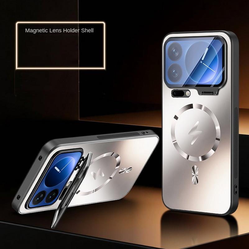 Multi-functional Metal Lens Protection Bracket Holder Case For Xiaomi 17 Ultra Mi 17 Pro Max with Lightning Magnetic Ring Cover