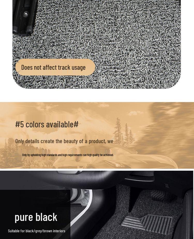 Volkswagen Tharu Anti-Slip Driver's Carpet-Style Floor Mat, Wear-Resistant, for Five-Seater.