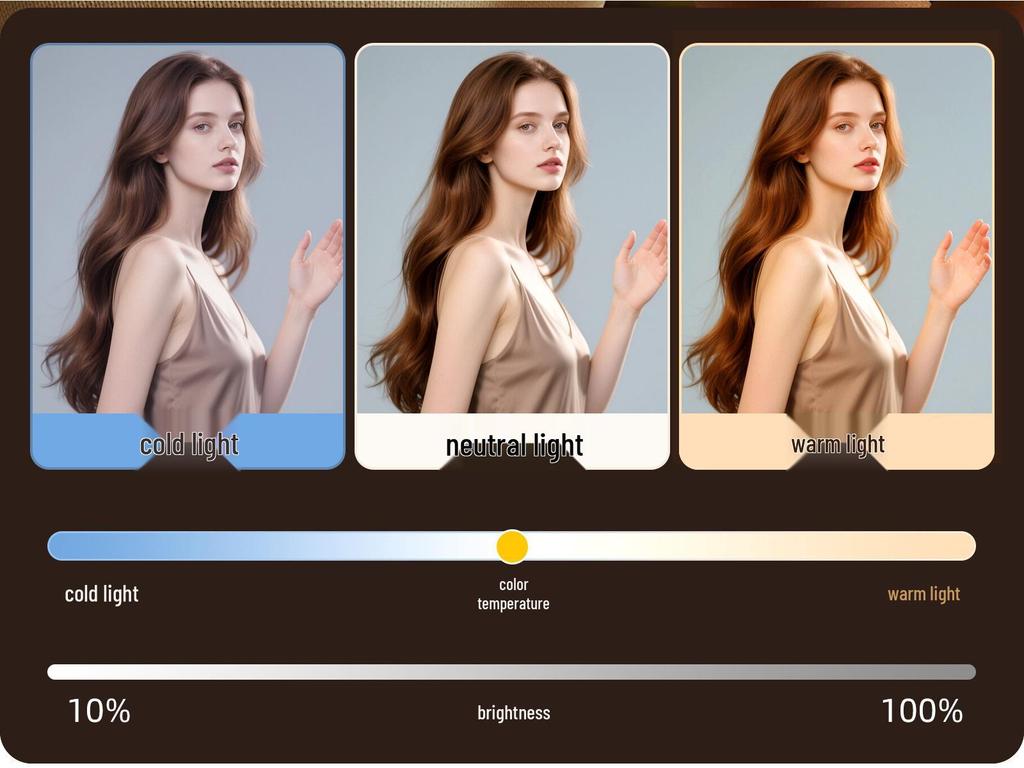 Portable Magnetic Fill Light & Makeup Mirror for Live Streaming and Travel