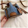 Trendy Color Block Mini Bucket Bag For Girls  Cute PU Leather Crossbody Bag Lightweight Drawstring Shoulder Bag For School Parties