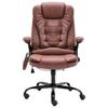 VidaXL Light Brown Massage Office Chair Faux Suede Leather 20579