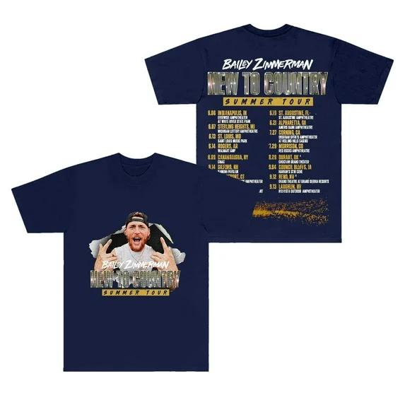 

Bailey ZimmerUnisex Country Summer Tour Unisex Round Neck Short Sleeve Cosplay Merch TShirt S
