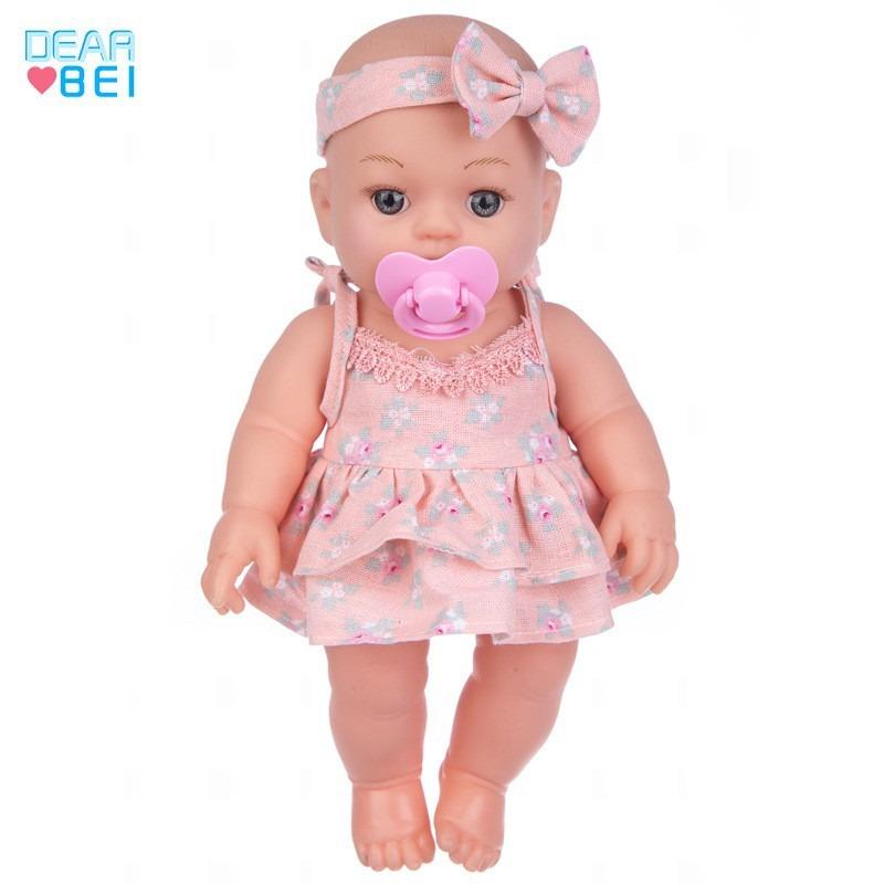 Inch Soft Rubber Reborn Baby Doll Fashion Dress Up Play Toy For Girls