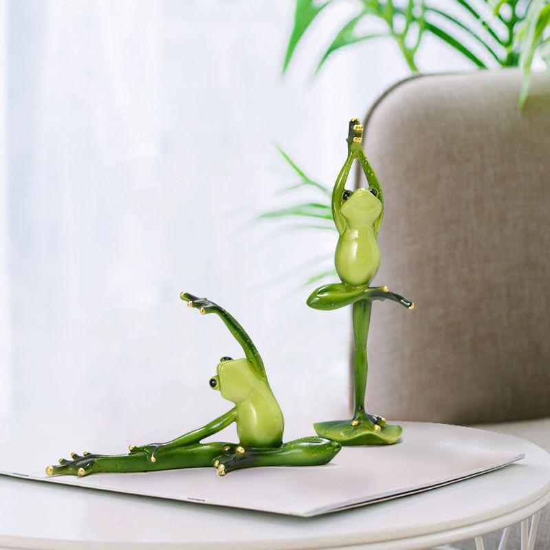 Yoga Frog Figurine Birthday Gift - Ideal for Bedroom, Study, Living Room, Desktop, Entrance, TV Cabinet, or Wine Cabinet Decor