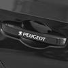 4Pcs Car Door Handle Sticker Tire Rear View Mirror Decoration Sticker For Peugeot 2008 5008 307 308 3008 206 207 208 107 106 205