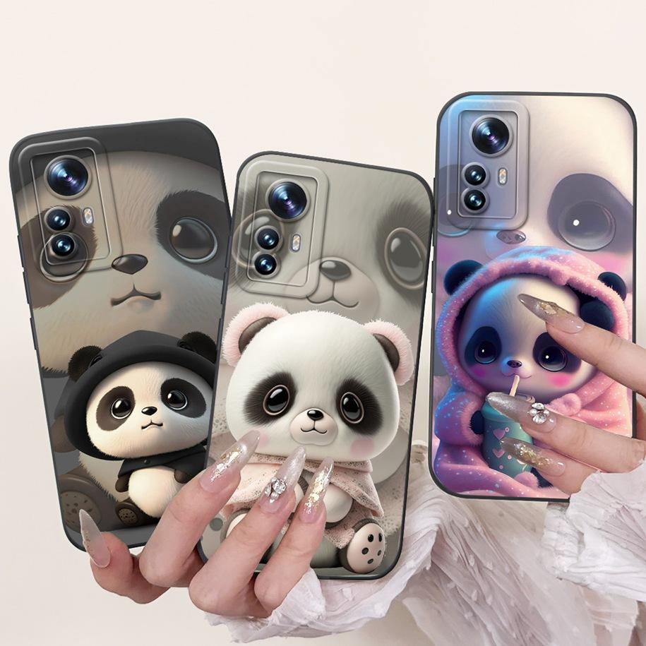 For Xiaomi 12 Pro Case Mi 12 12X 12S Cover Cute Cartoon Rabbit Panda Soft Silicone Lens Protective Cases For Xiaomi 12S Pro Capa
