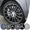 CFB1 2025 Hot For Mercedes Benz 4Pcs 75mm Car Wheel Center Hub Caps Cover Badge Accessories for Mercedes Benz B/C/E/S Class A Class C