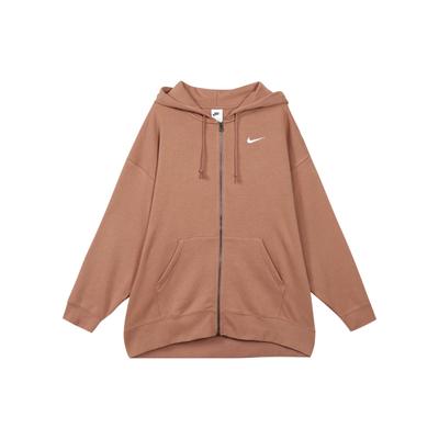Μπουφάν Fleece με Κουκούλα και Φερμουάρ Γυναικεία μπουφάν Πορτοκαλί DD5635-215