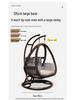 Outdoor Double Swing Rocking Chair Set with Table & Hanging Chair for Balcony or Courtyard Leisure